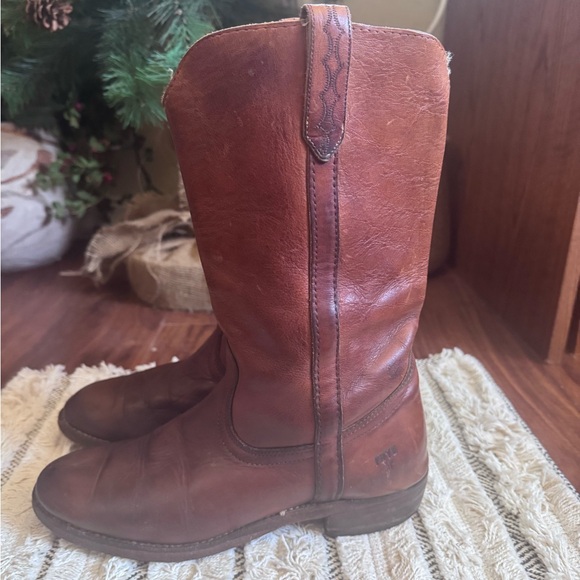 Vintage Frye Campus Boots Made in USA Distressed Leather Womens 7.5 - Picture 7 of 14